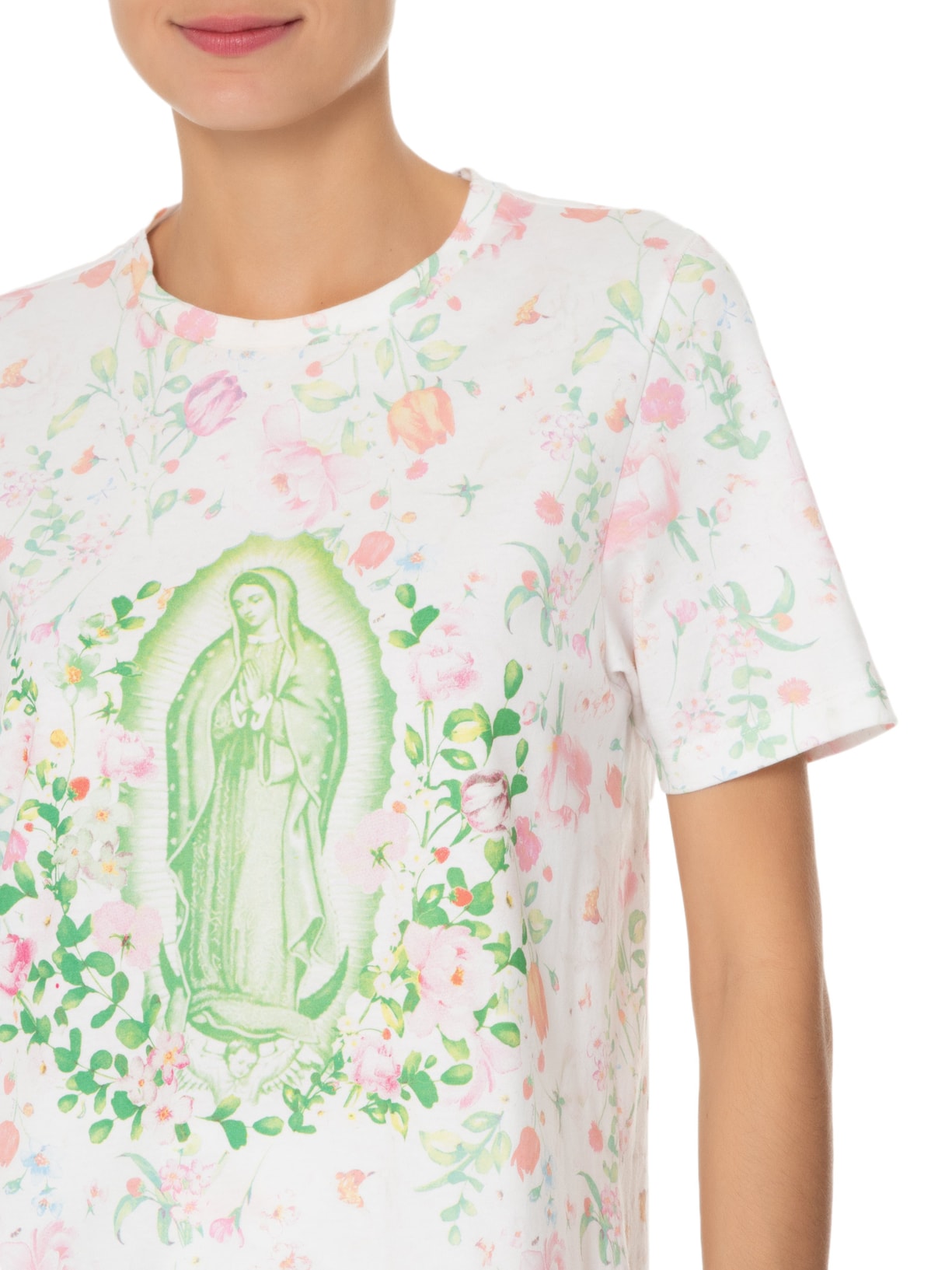 Camiseta Feminina Guadalupe Off White Mixed