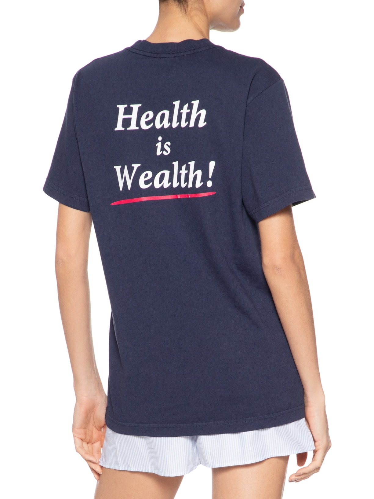 Camiseta Feminina Health Is Wealth Azul Sporty & Rich