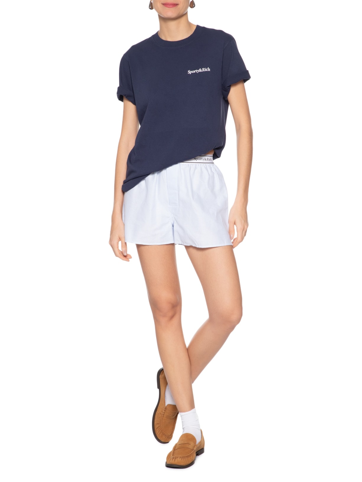 Camiseta Feminina Health Is Wealth Azul Sporty & Rich