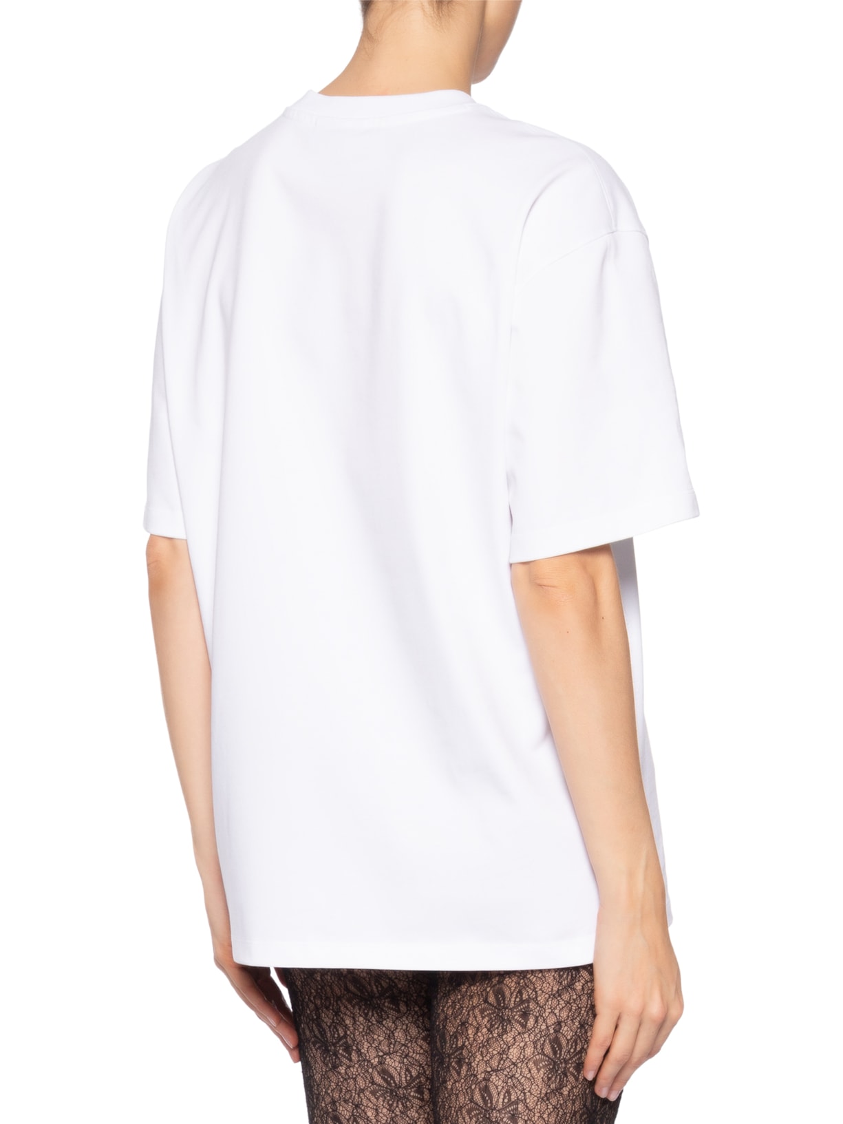 Camiseta Feminina Heavy Cotton Jersey Raspberry Branco Ganni