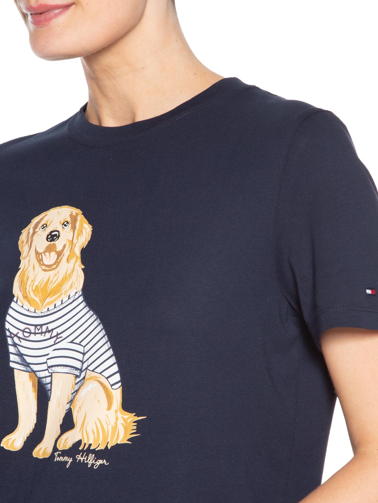 Camiseta Feminina Heritage Azul Tommy Hilfiger