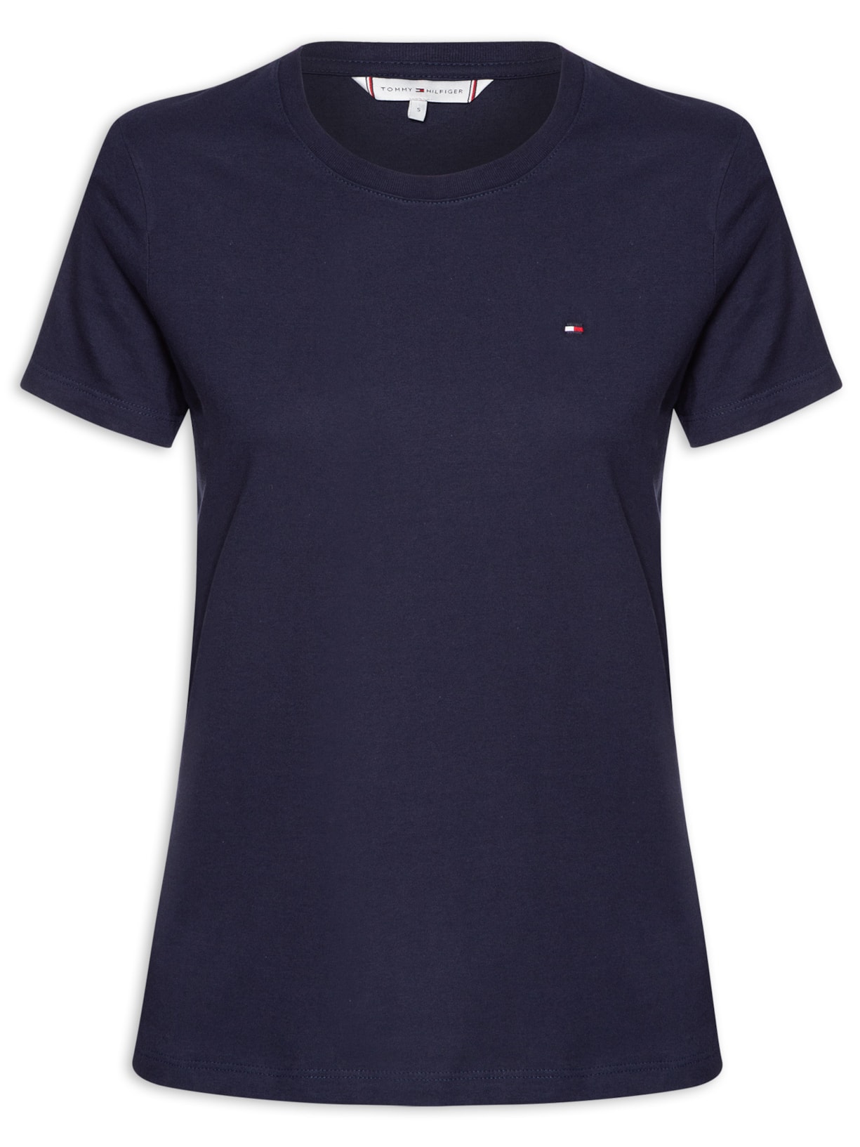 Camiseta Feminina Heritage Crew Neck Tee Azul Tommy Hilfiger