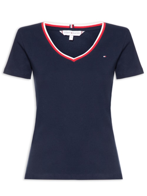 Camiseta Feminina Heritage Crew Neck Tee - Azul
