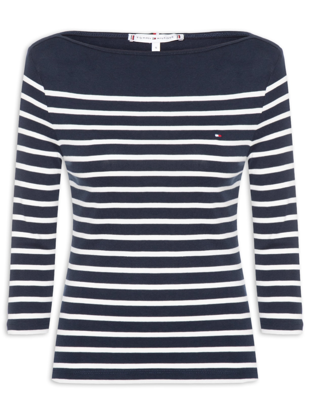 Camiseta Feminina Heritage Crew Neck Tee Azul Tommy Hilfiger