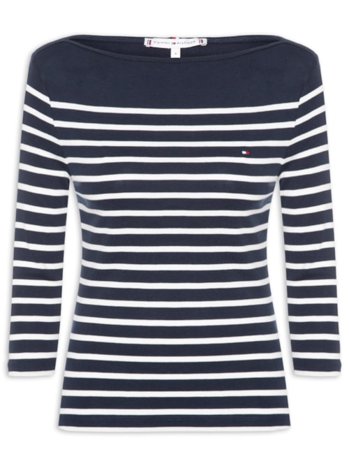 Camiseta Feminina Heritage Crew Neck Tee - Azul