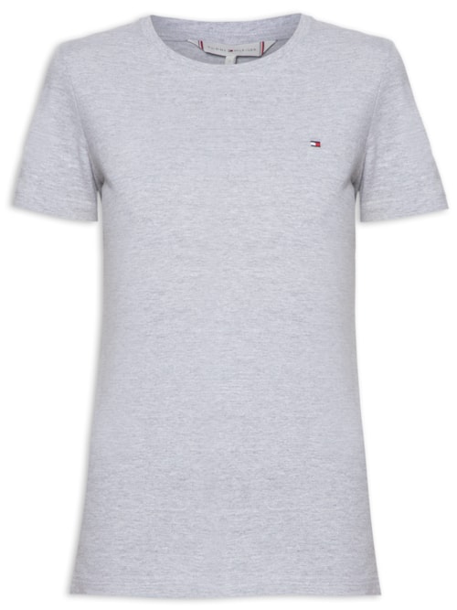 Camiseta Feminina Heritage Crew Neck Tee - Cinza