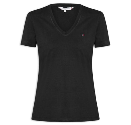Camiseta Feminina Heritage V Neck Tee - Preto