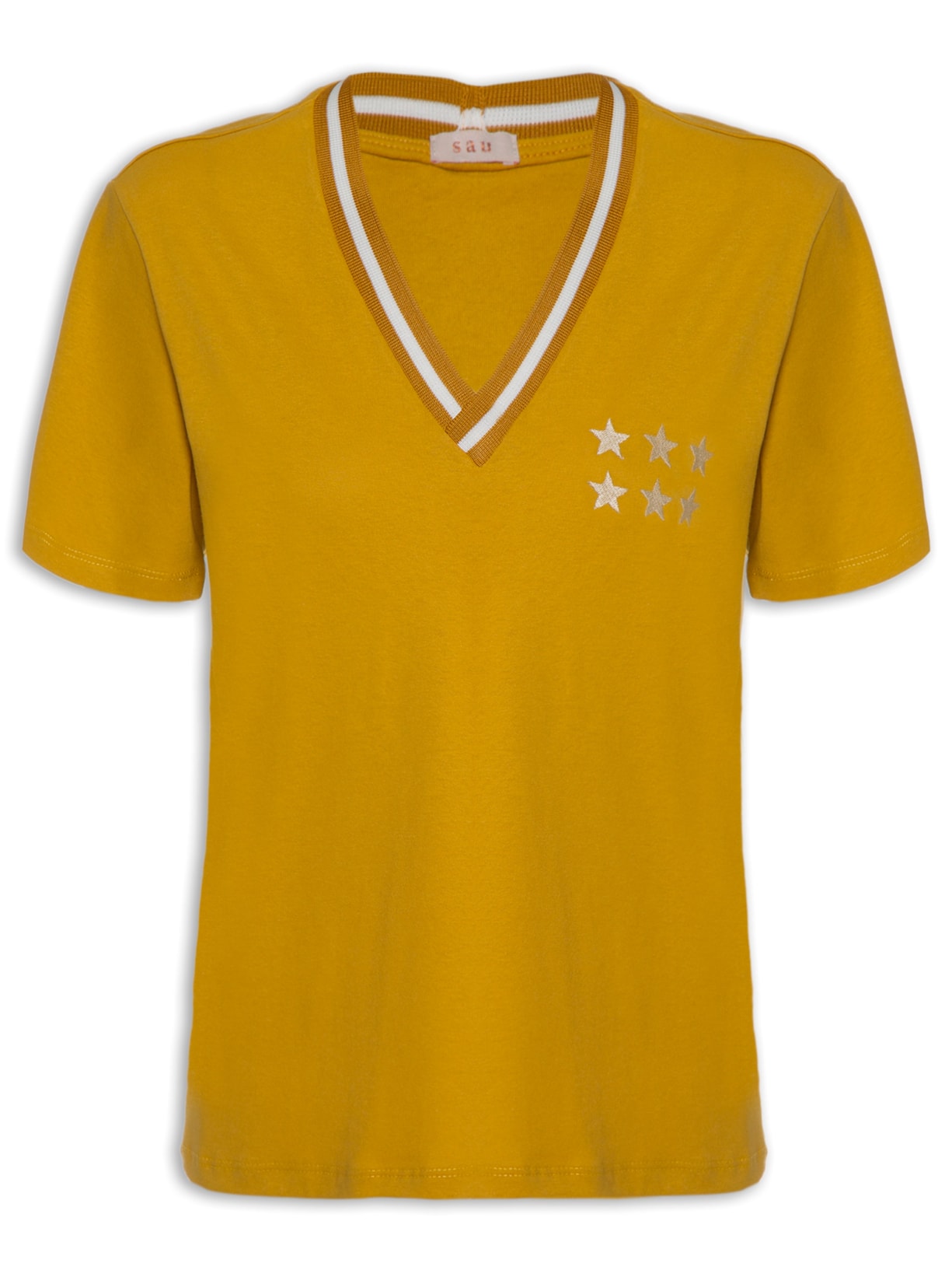 Camiseta Feminina Hexa - Amarelo