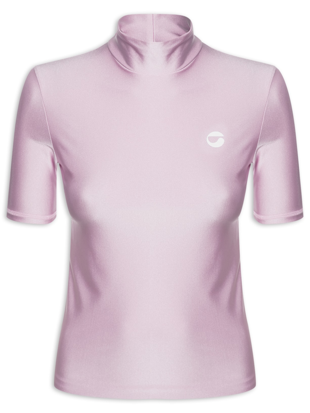 Camiseta Feminina High Neck Fitted Top - Rosa