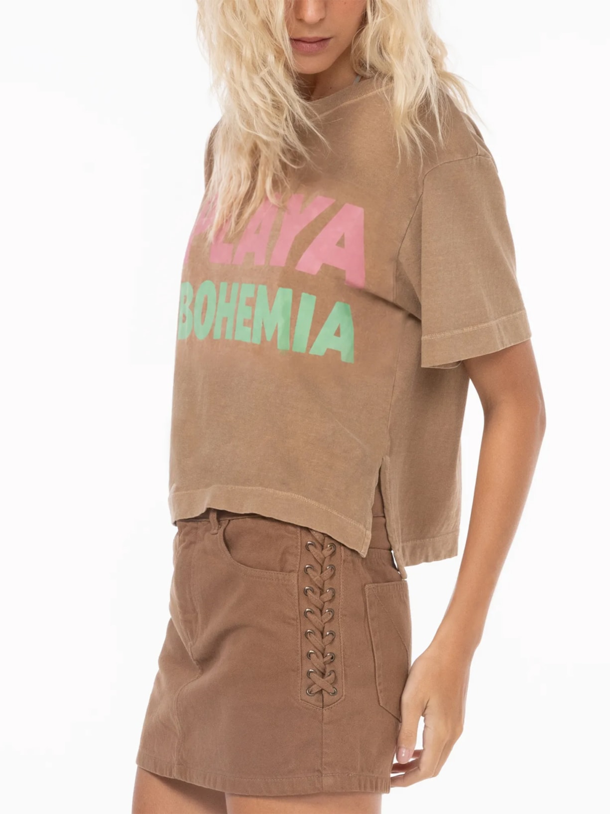 Camiseta Feminina Ibiza Bohemia Marrom Triya