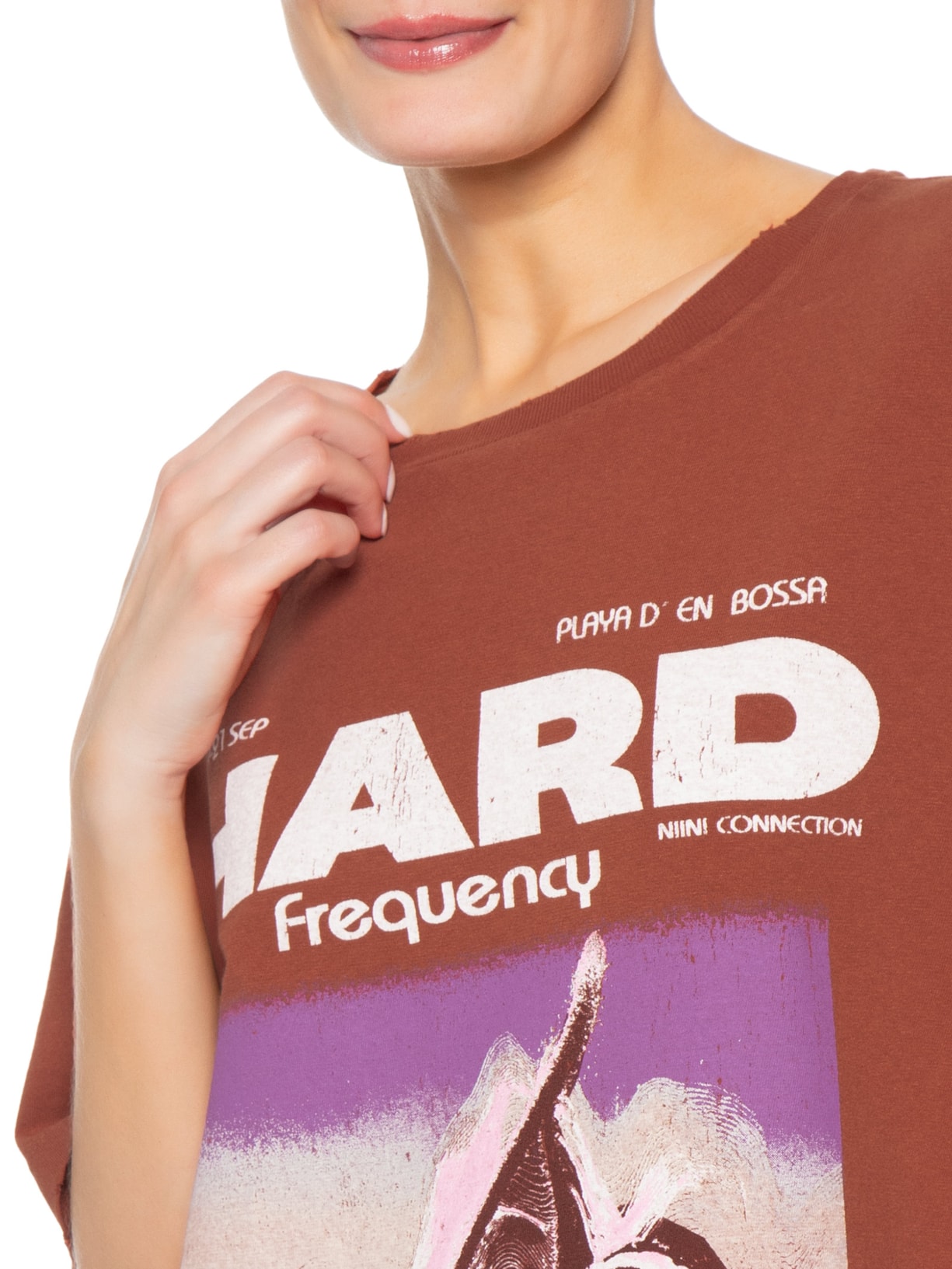 Camiseta Feminina Ibiza Brick Laranja Niini