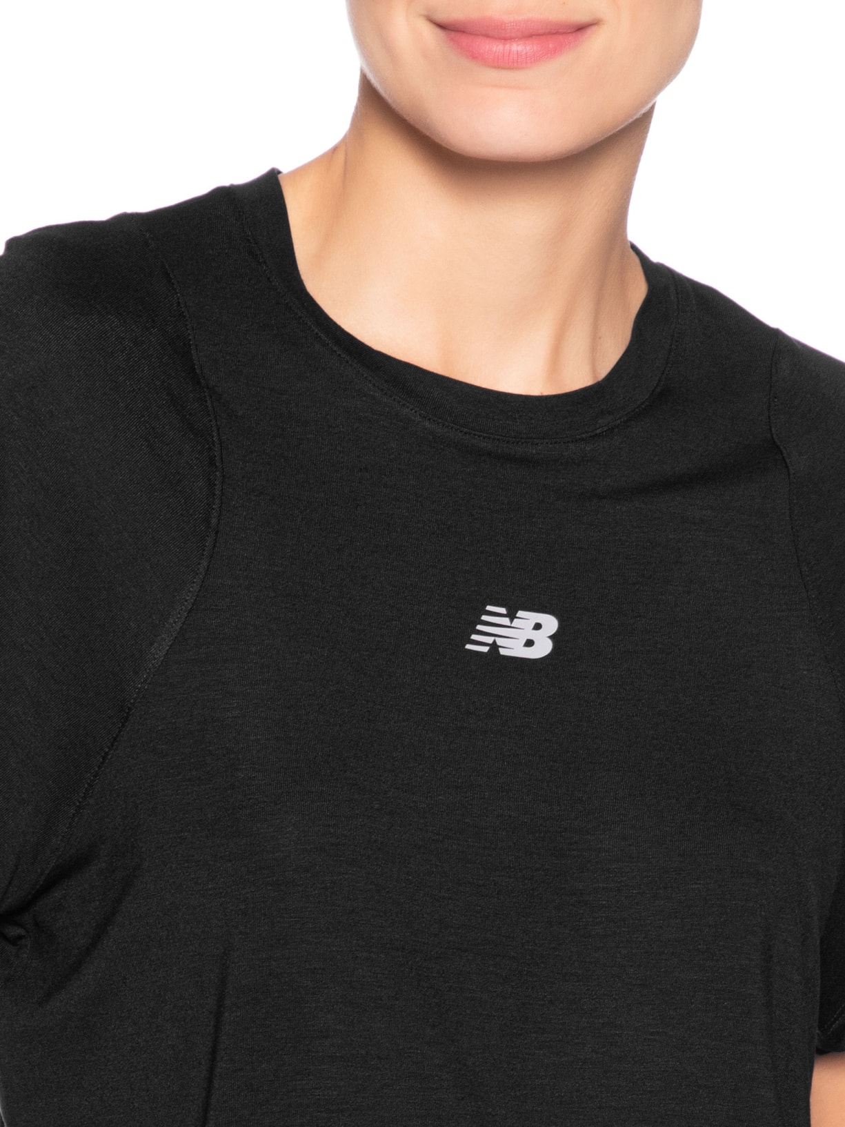 Camiseta Feminina Infinity Jersey Preta New Balance