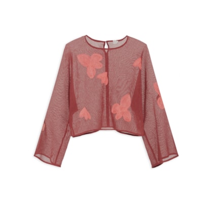 Camiseta Feminina Interações - Vermelho