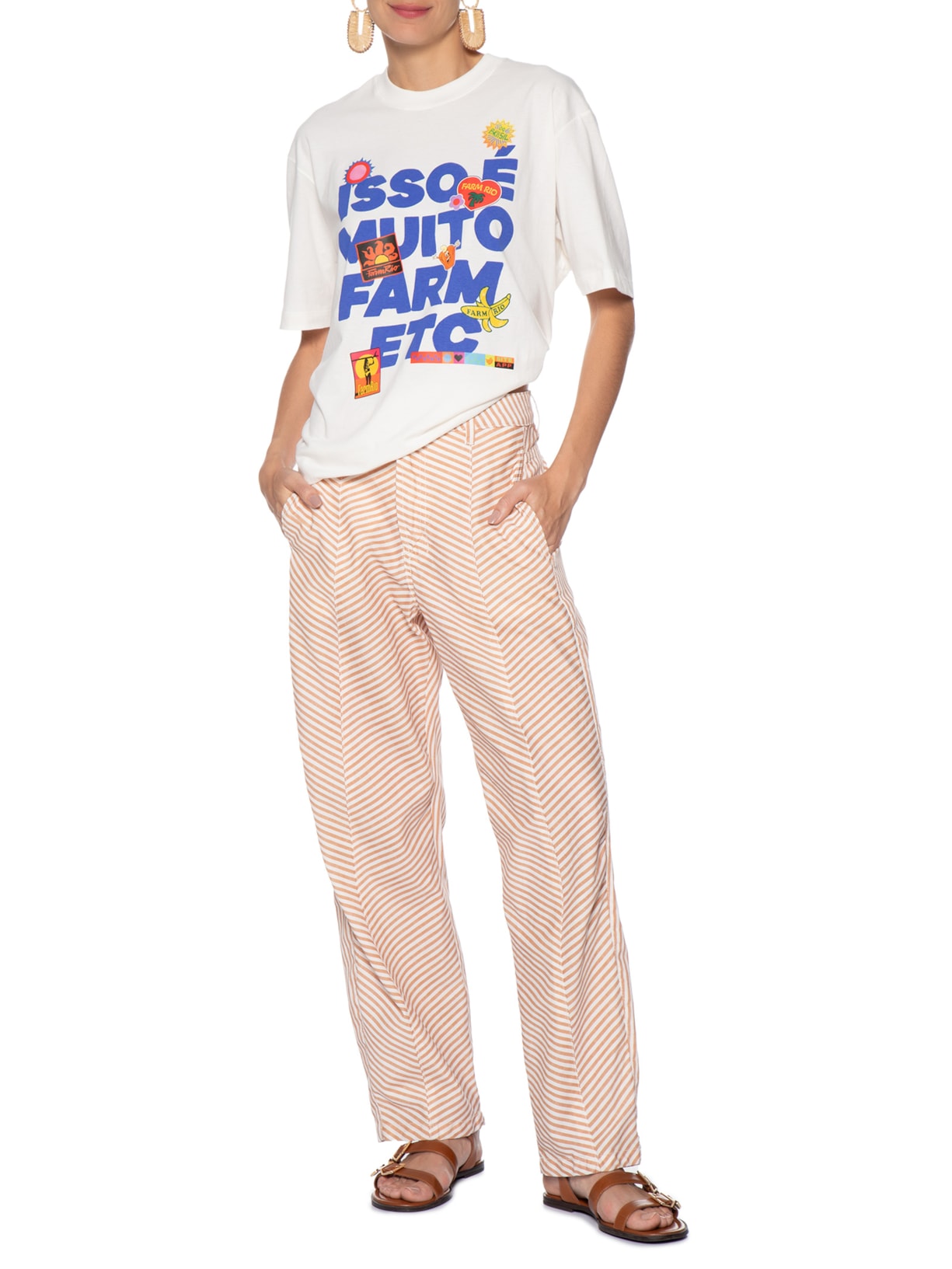 Camiseta Feminina Ipanema Muito Farm Branco Farm Etc