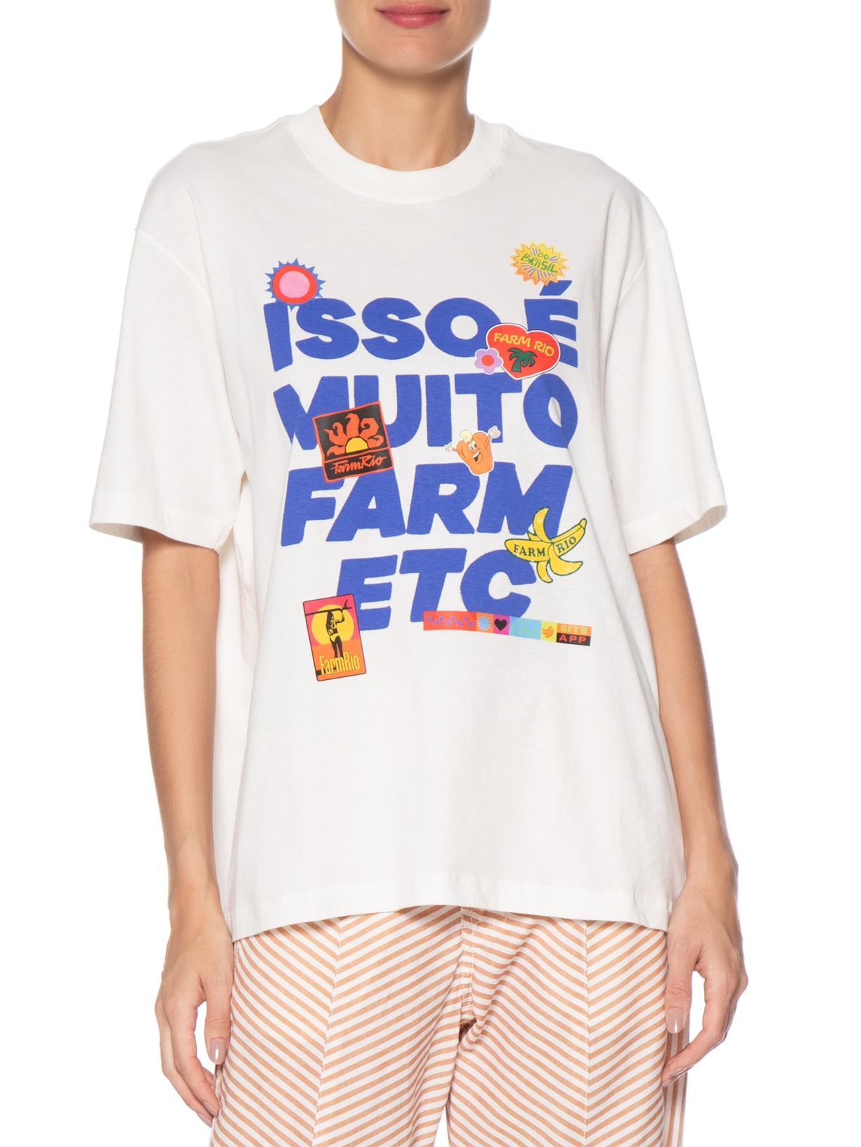 Camiseta Feminina Ipanema Muito Farm Branco Farm Etc