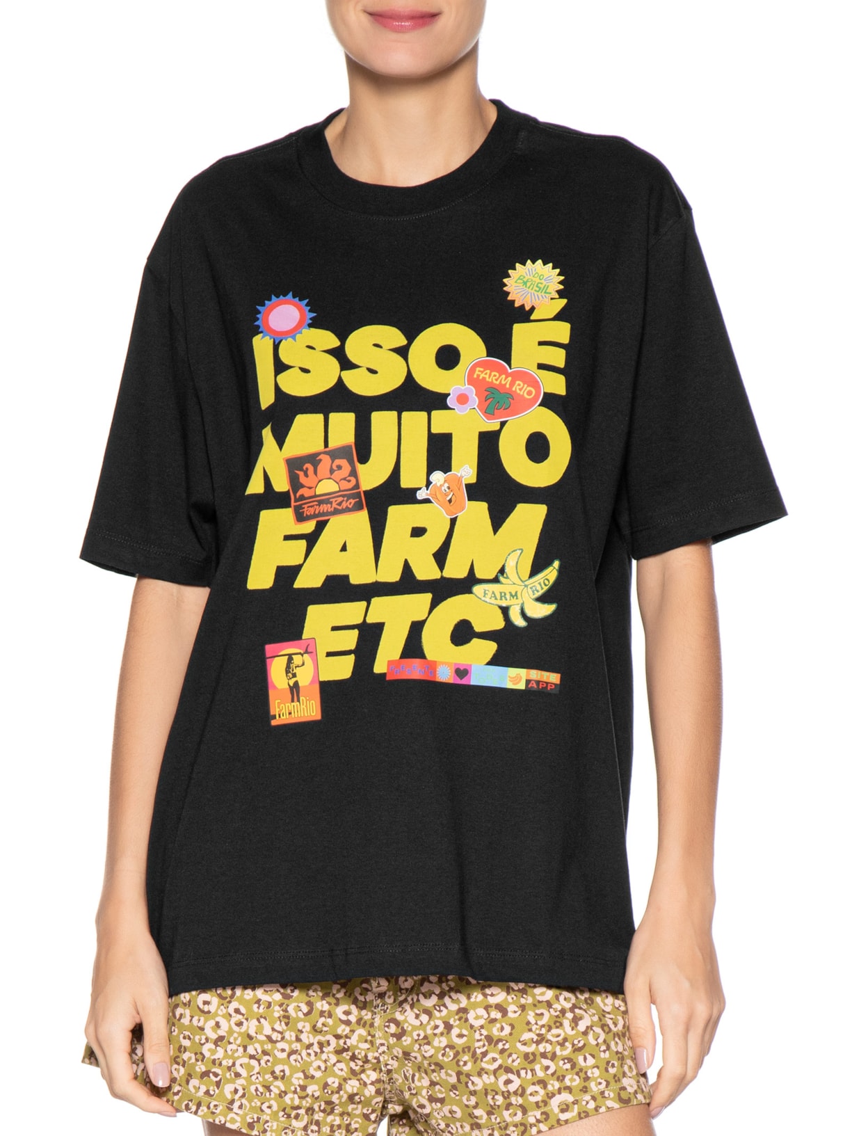 Camiseta Feminina Ipanema Muito Preto Farm Etc