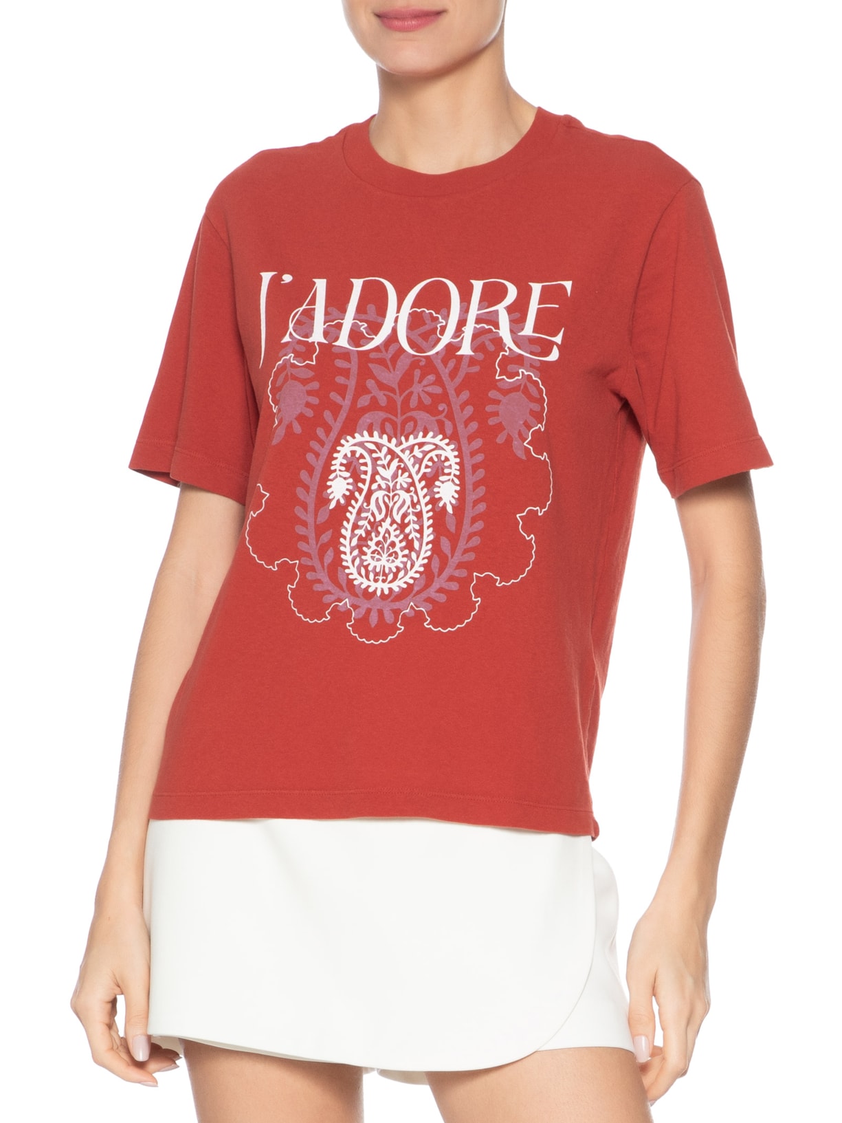 Camiseta Feminina Jadore Paisley Rosa J.chermann