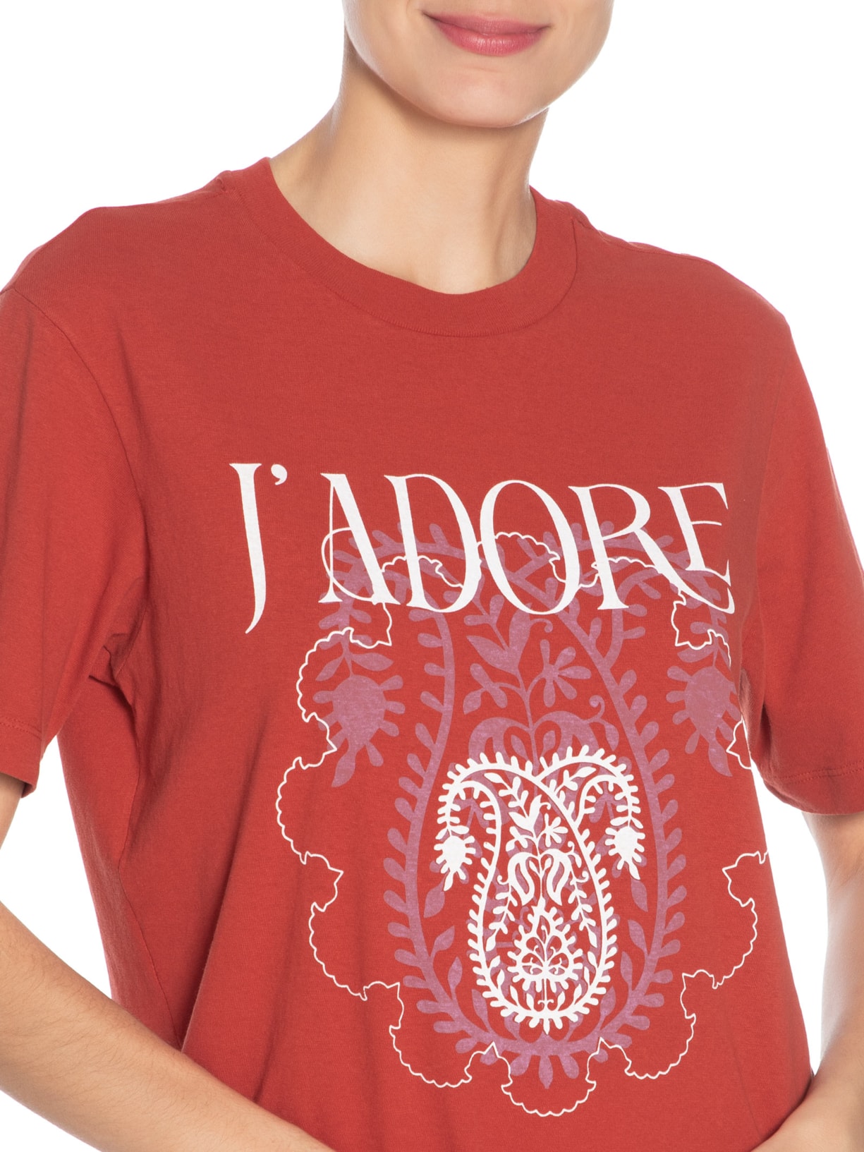 Camiseta Feminina Jadore Paisley Rosa J.chermann