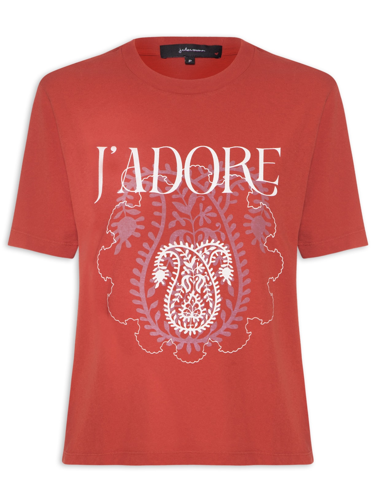 Camiseta Feminina Jadore Paisley Rosa J.chermann