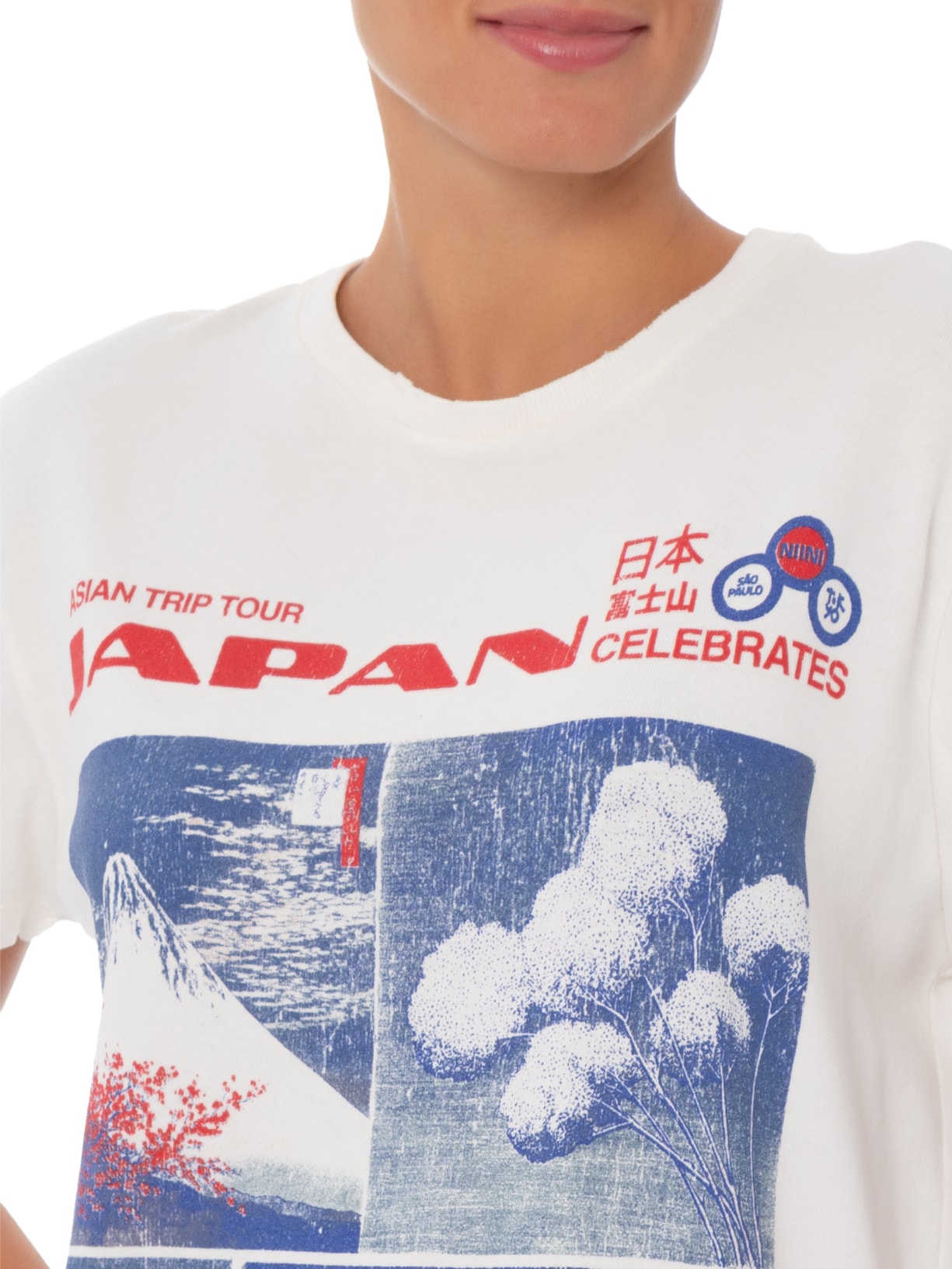 Camiseta Feminina Japan Branco Niini