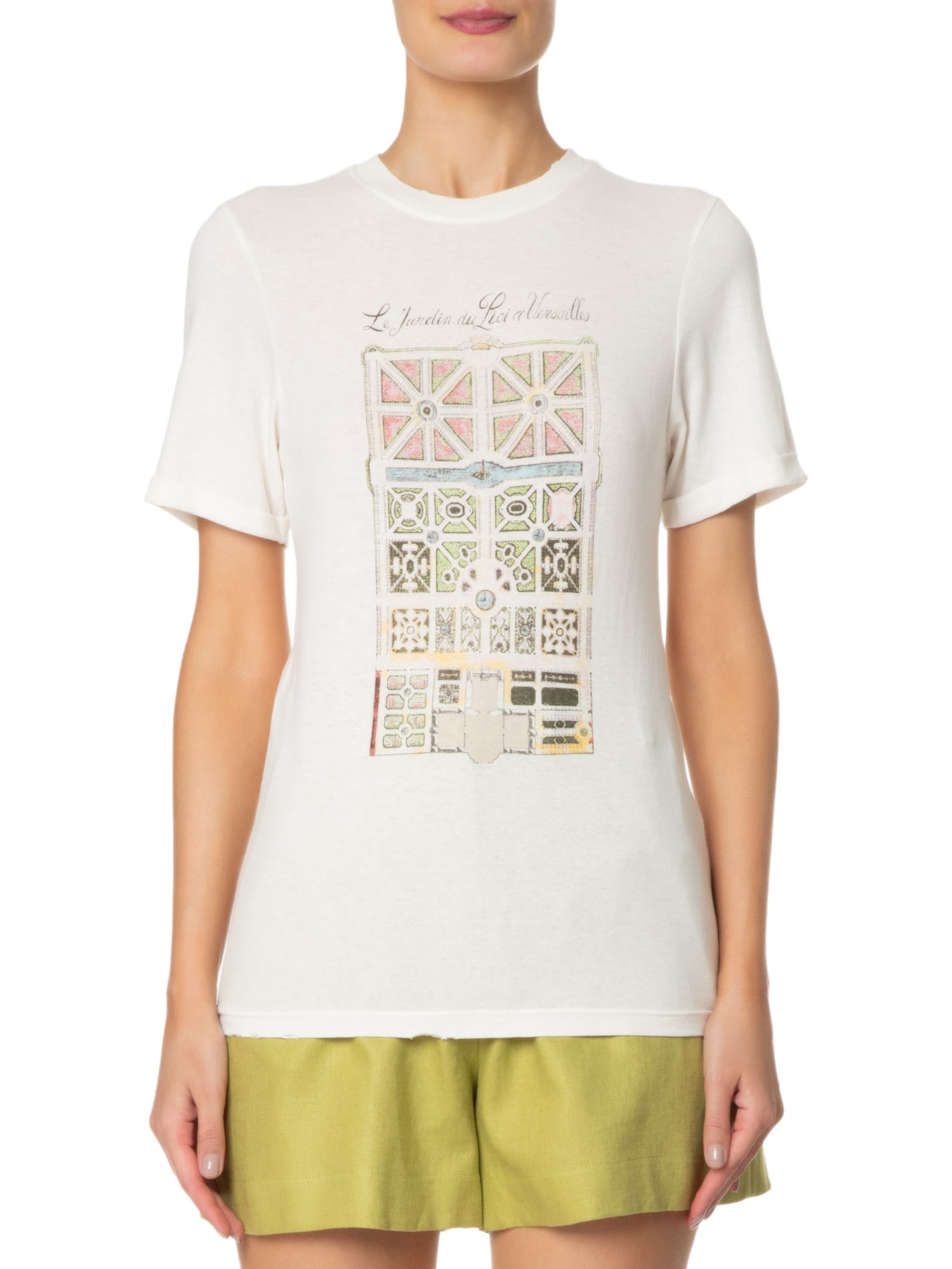 Camiseta Feminina Jardin Off White Carol Bassi