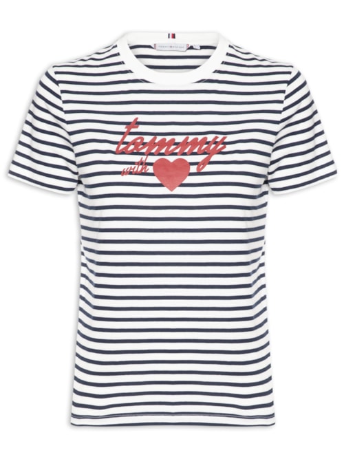 Camiseta Feminina Jersey Reg Love - Azul