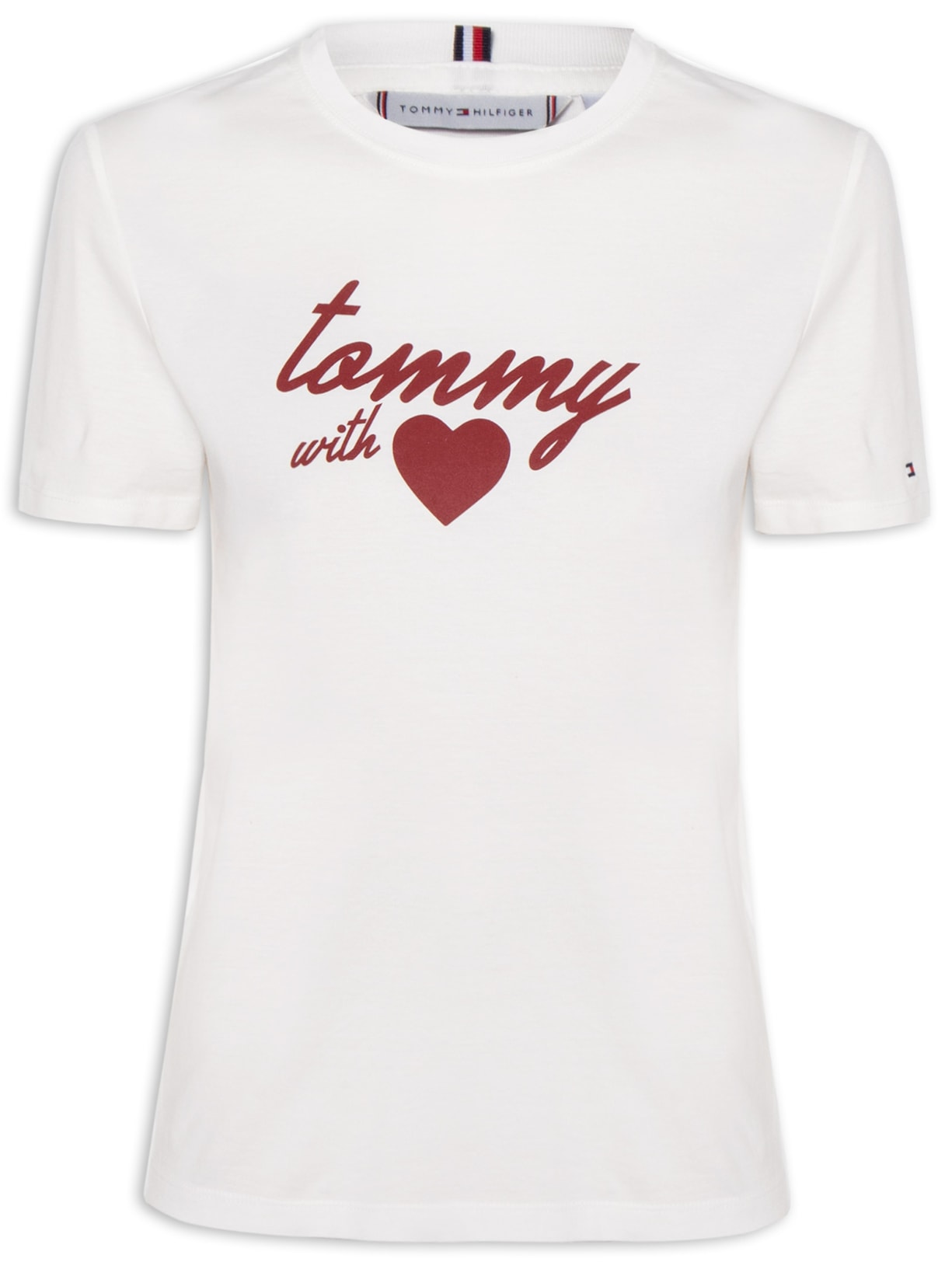 Camiseta Feminina Jersey Reg Love - Branco