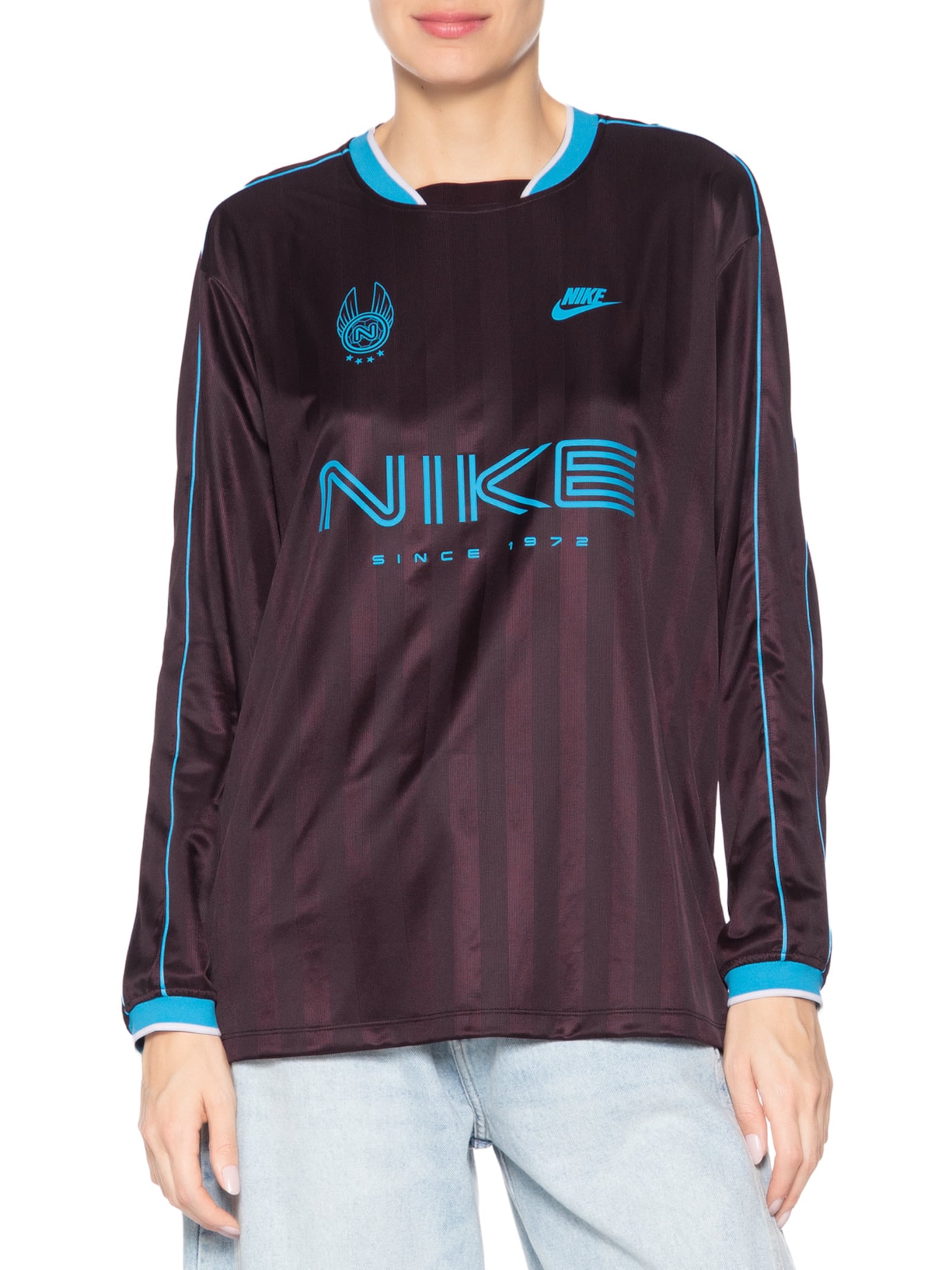 Camiseta Feminina Jersey Top Marrom Nike
