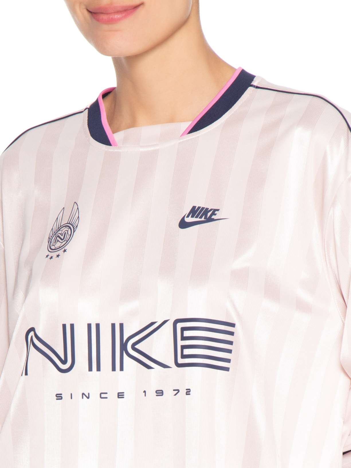 Camiseta Feminina Jersey Top Rosa Nike