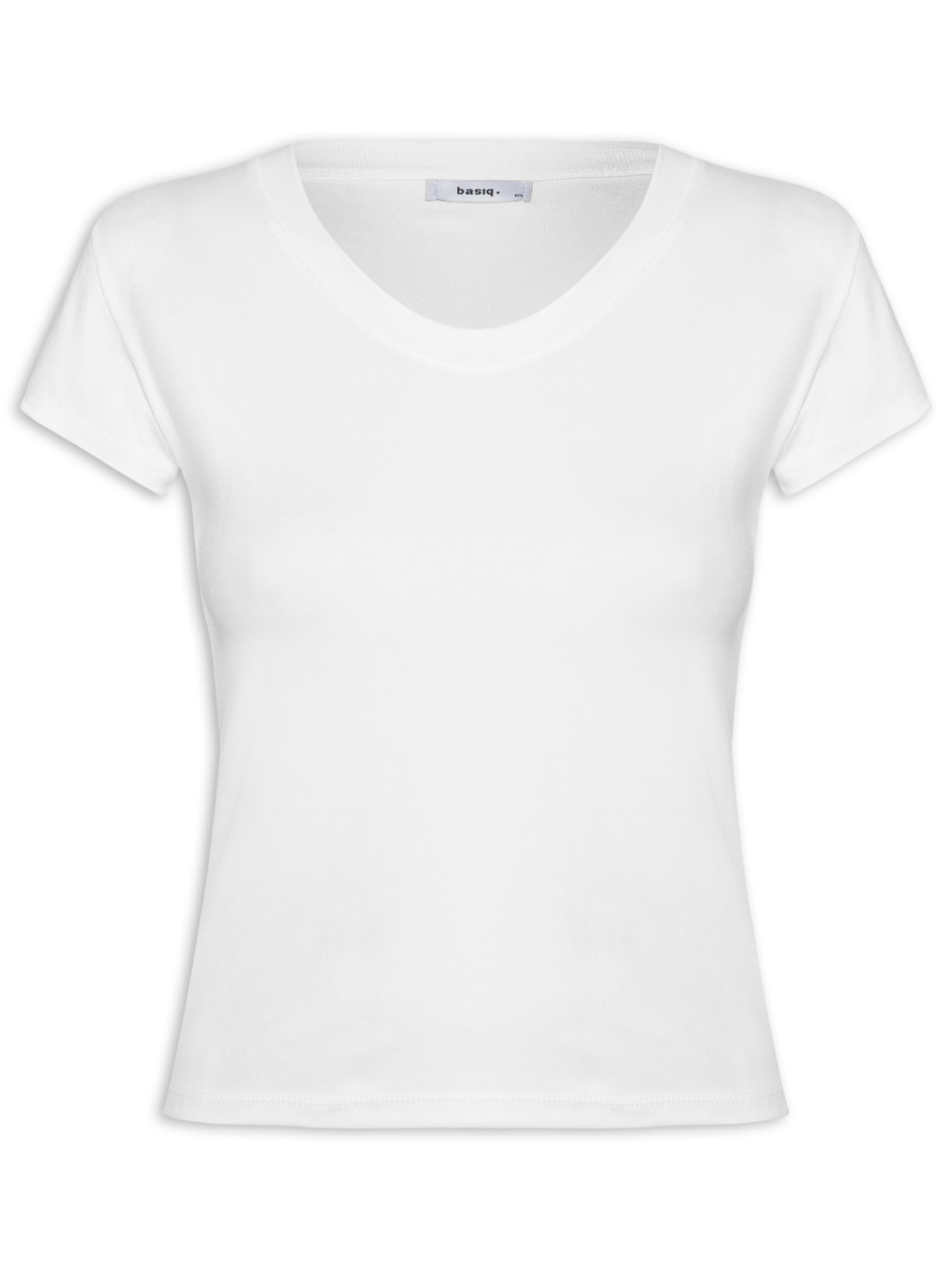 Camiseta Feminina Justa Ao Corpo Manga Curta - Branco