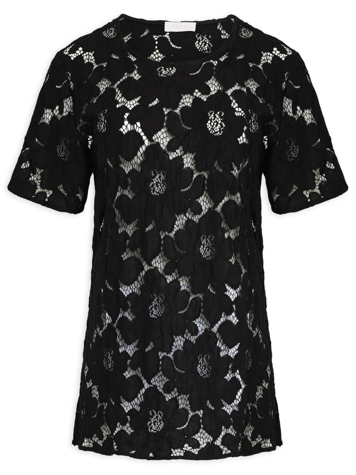 Camiseta Feminina Lace - Preto