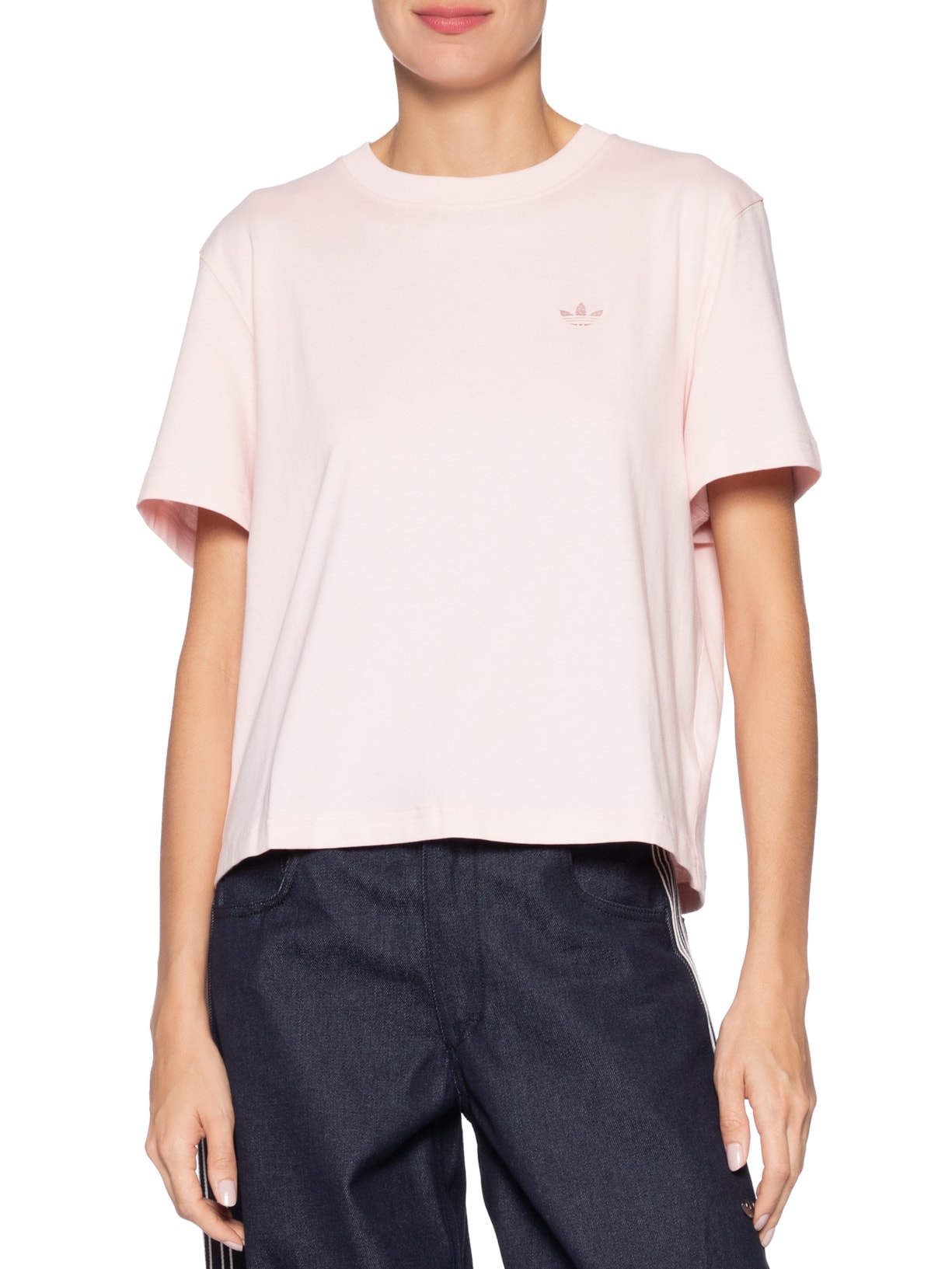 Camiseta Feminina Lace Rosa Adidas Originals