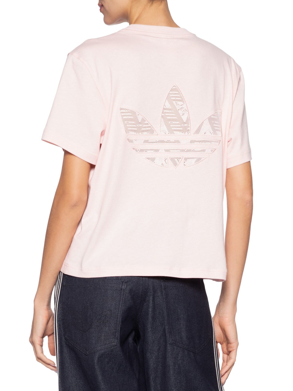 Camiseta Feminina Lace Rosa Adidas Originals