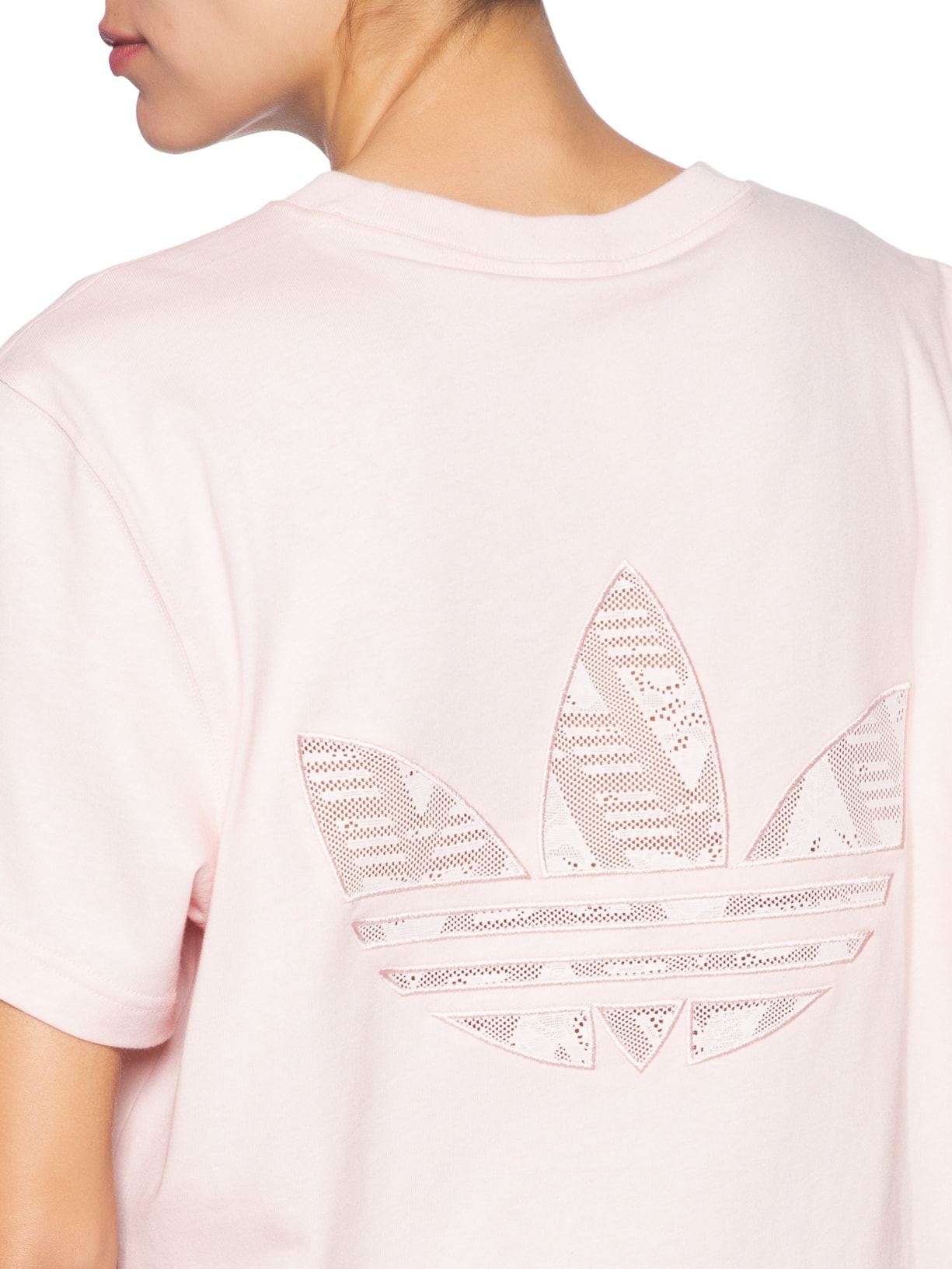 Camiseta Feminina Lace Rosa Adidas Originals