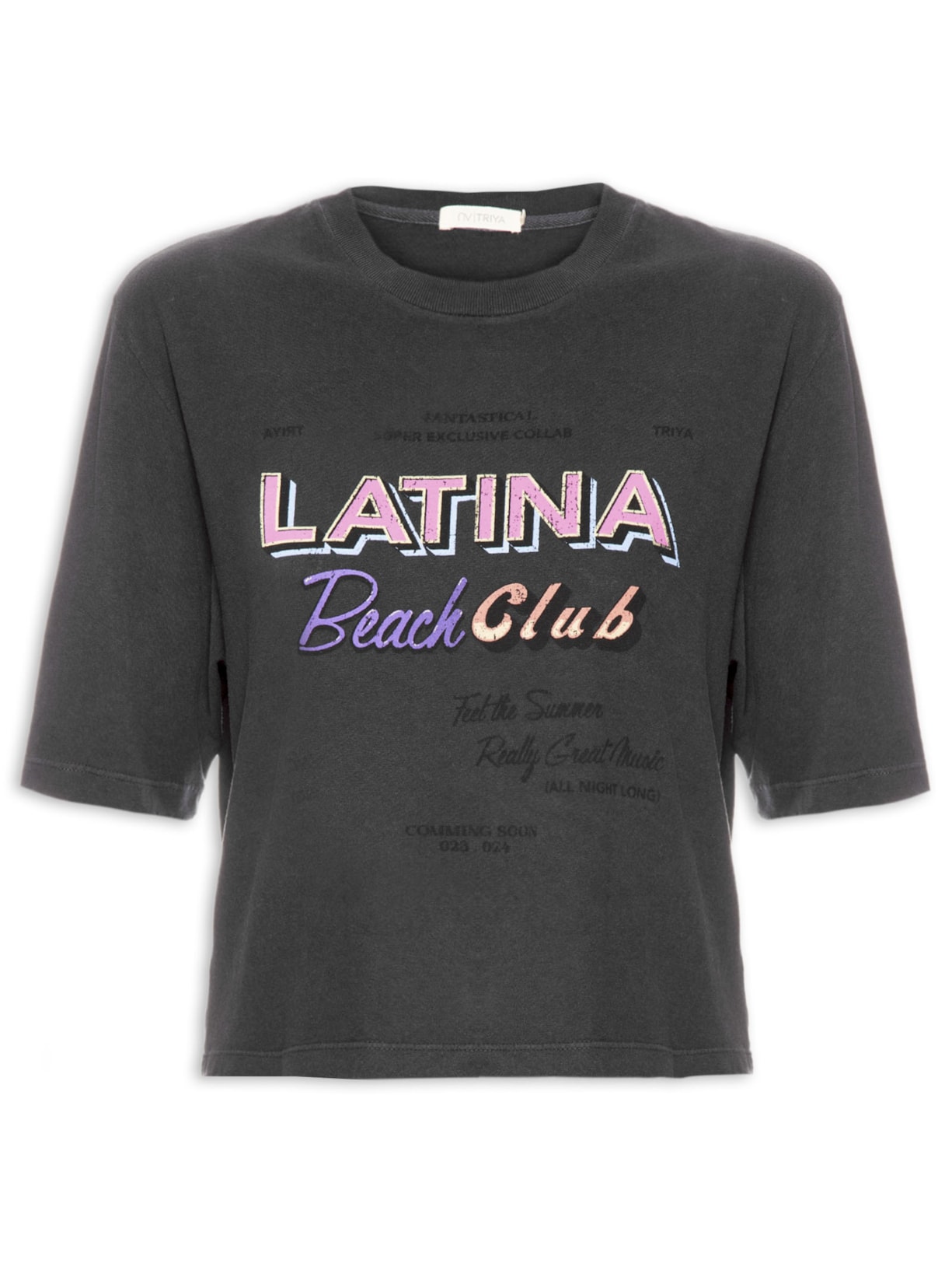 Camiseta Feminina Latina Preto Triya + Nv