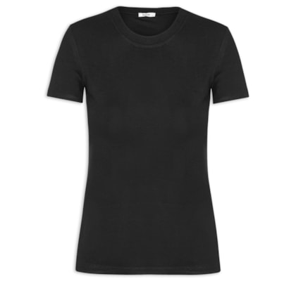 Camiseta Feminina Leve Básica - Preto