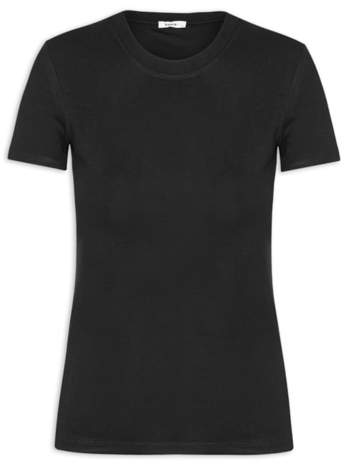 Camiseta Feminina Leve Básica - Preto