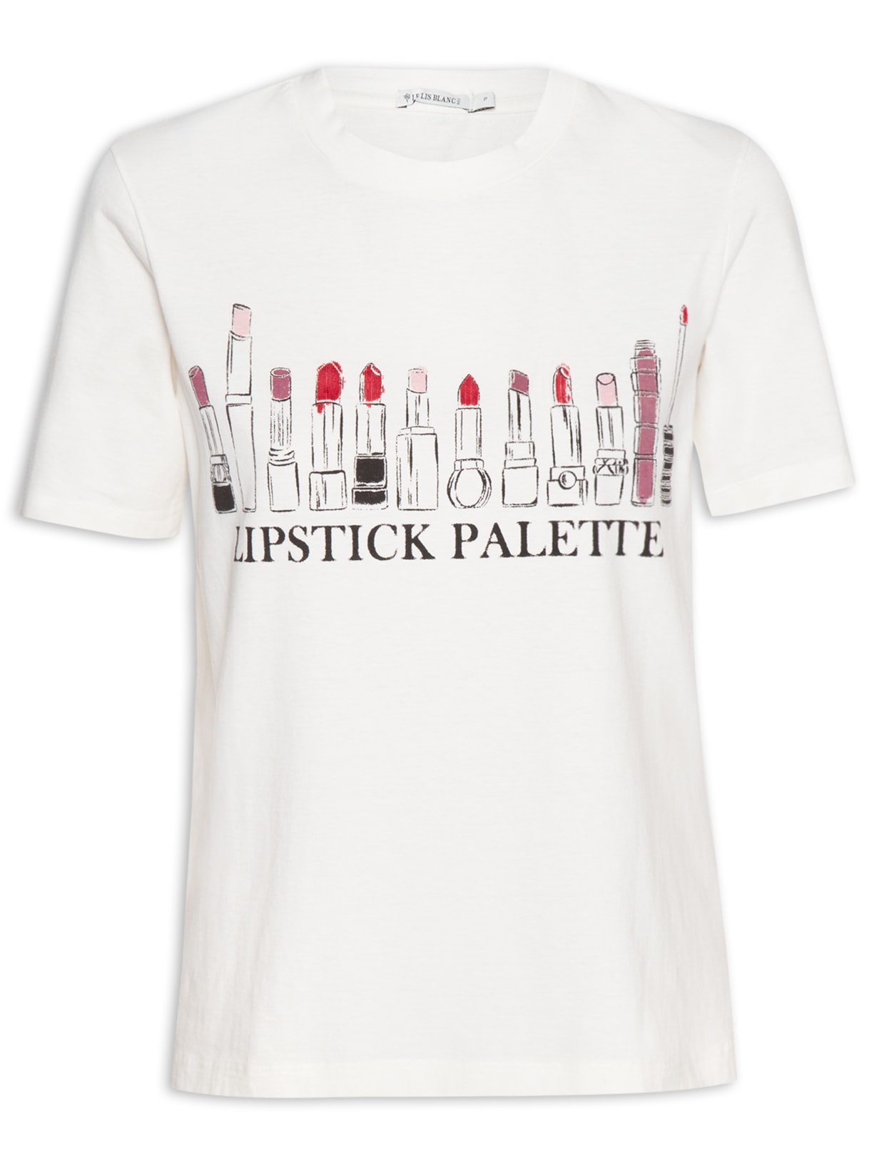 Camiseta Feminina Lipstick - Off White