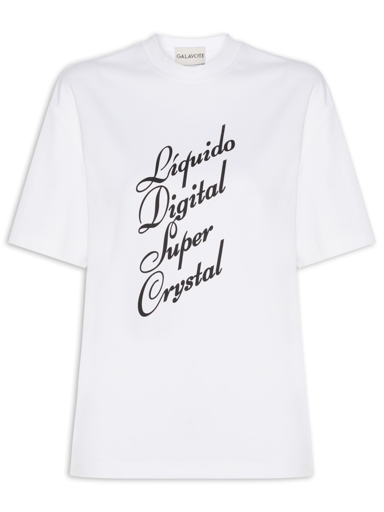 Camiseta Feminina Líquido Digital Super Crystal Off White Galavote