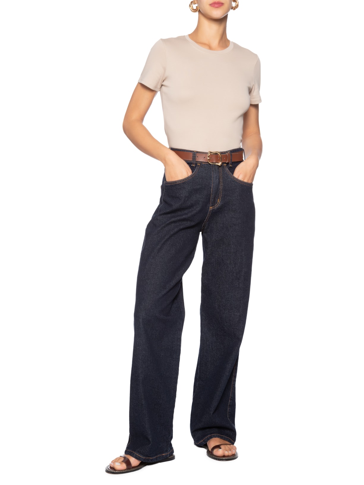 Camiseta Feminina Lisa Mc Bege Basiq