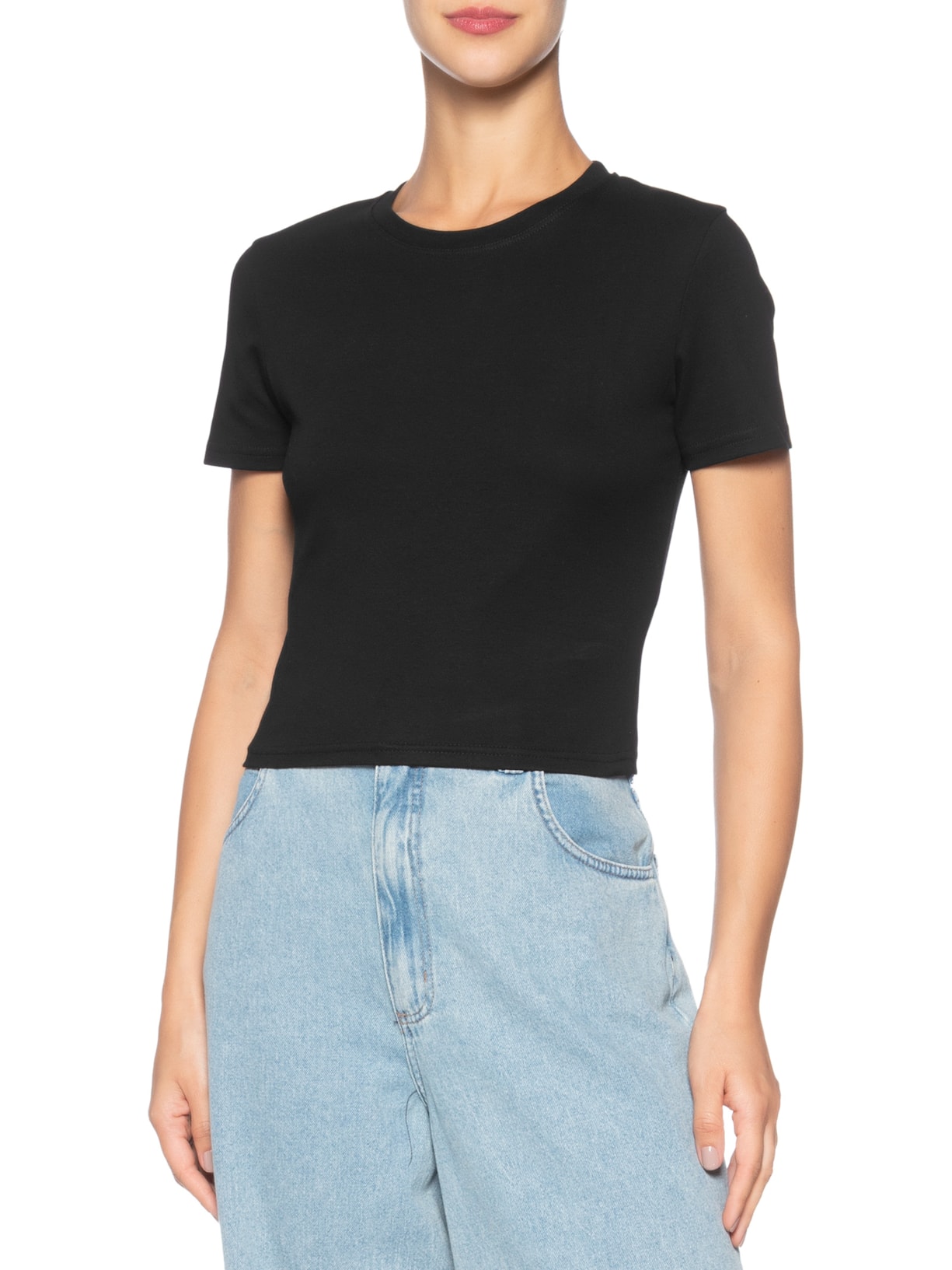 Camiseta Feminina Lisa Mc Preto Basiq