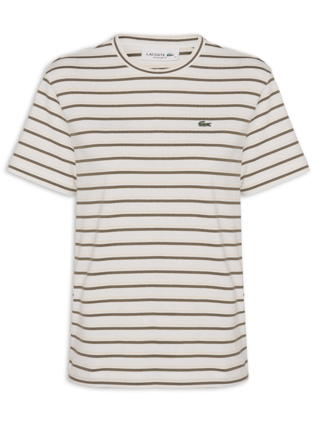 Camiseta Feminina Listrada Algodão Pima - Off White