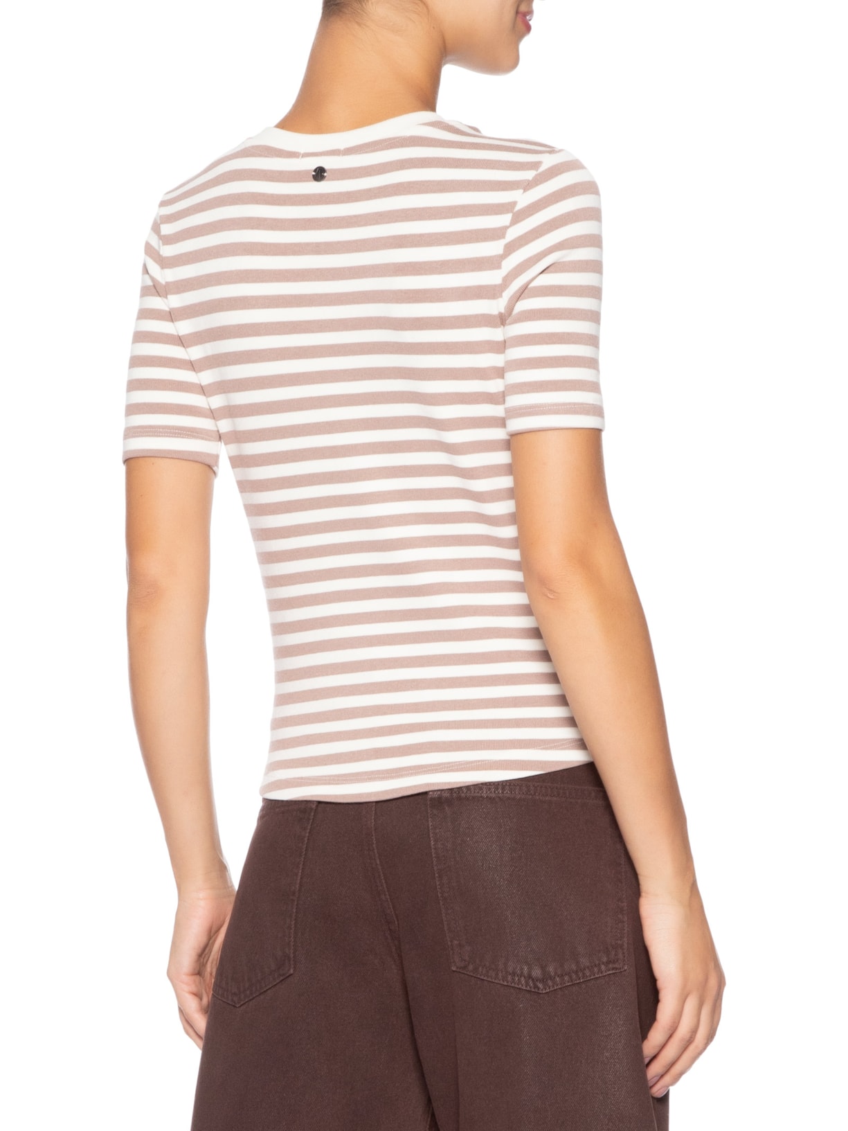 Camiseta Feminina Listrada Cinza Animale Jeans