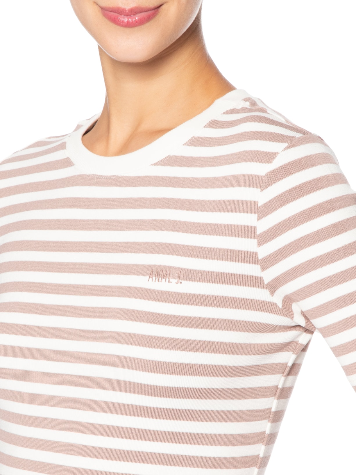 Camiseta Feminina Listrada Cinza Animale Jeans