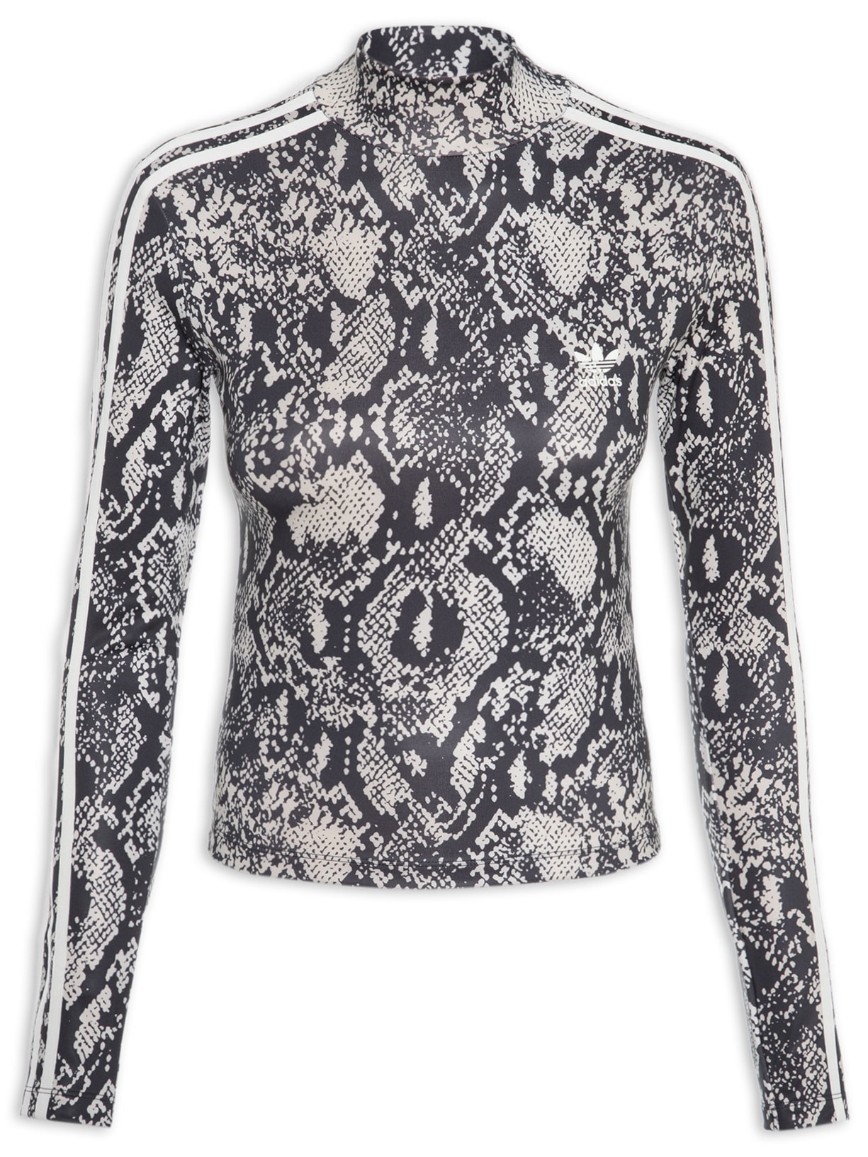 Camiseta Feminina Logo Animal Print Adidas Originals