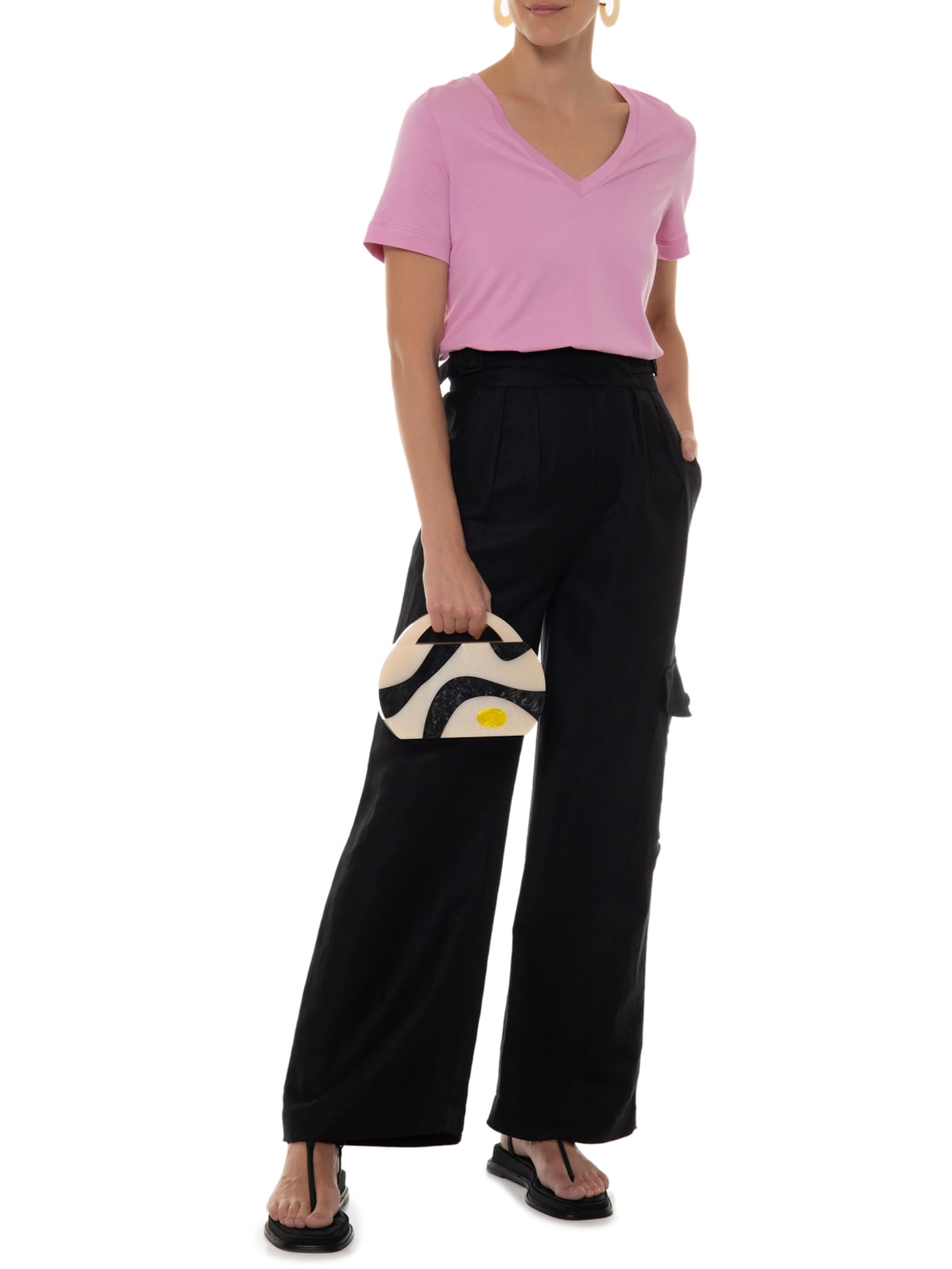 Camiseta Feminina Looks Hero Rosa Camys