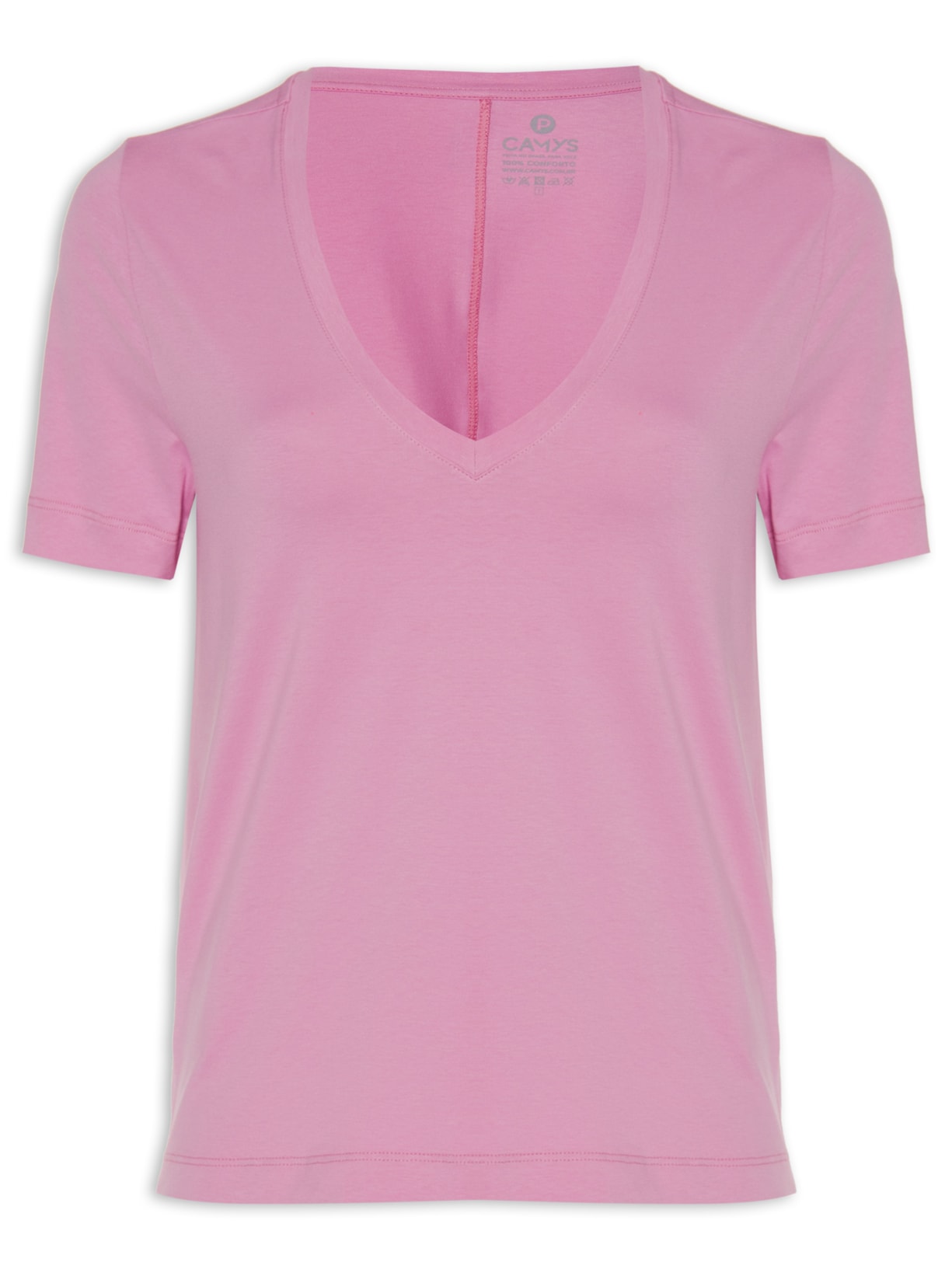 Camiseta Feminina Looks Hero Rosa Camys