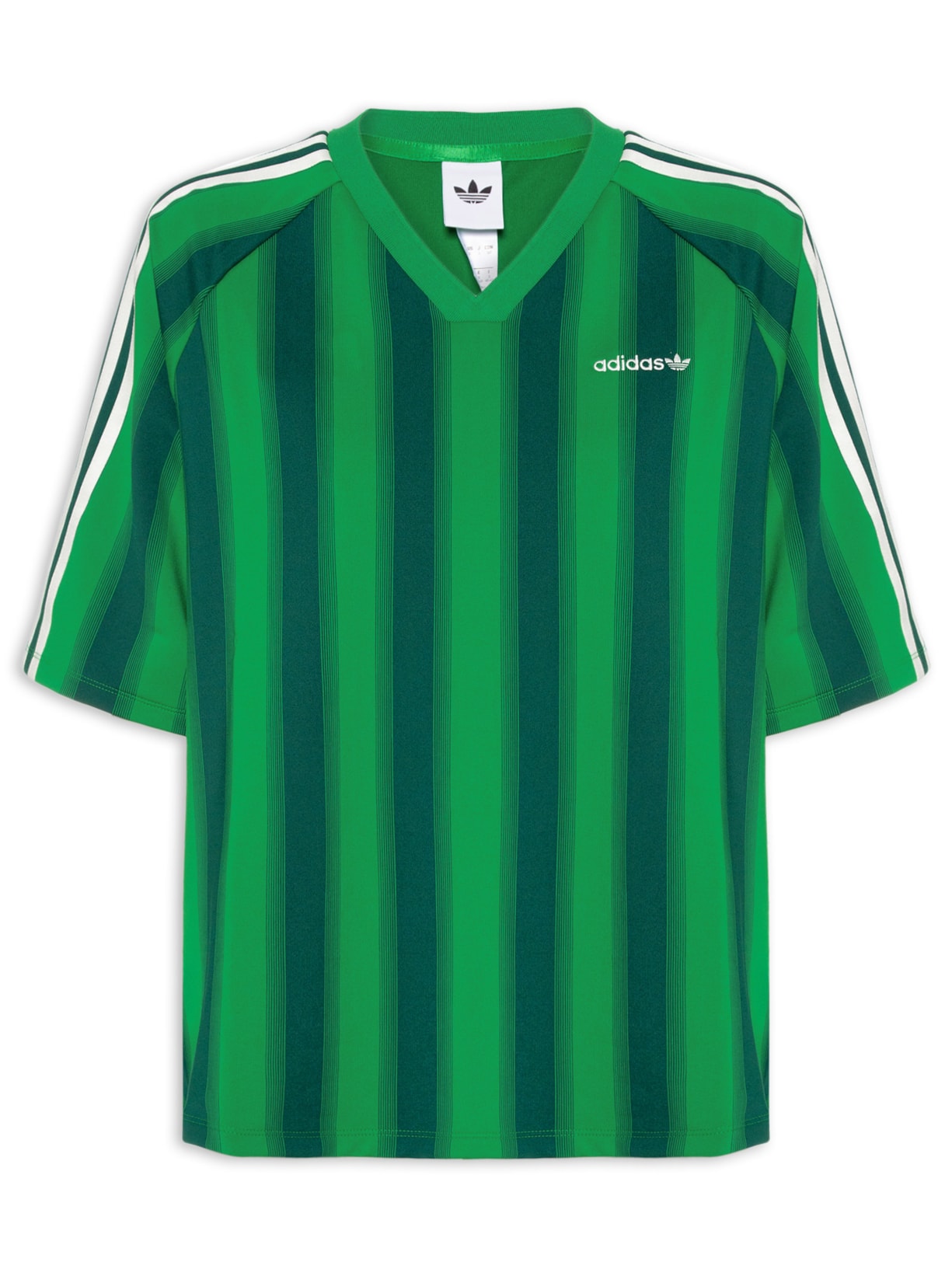 Camiseta Feminina Loose Linear Verde Adidas Originals
