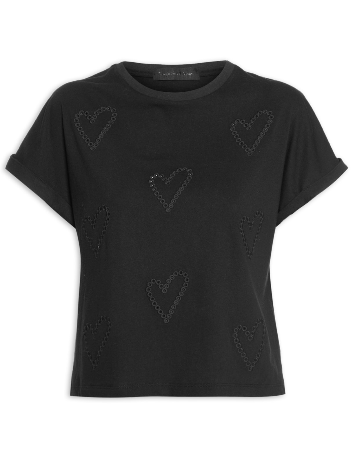 Camiseta Feminina Love Rechilieu Preto Twenty Four Seven