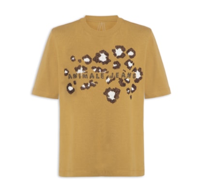 Camiseta Feminina Malha AJ Spots - Marrom